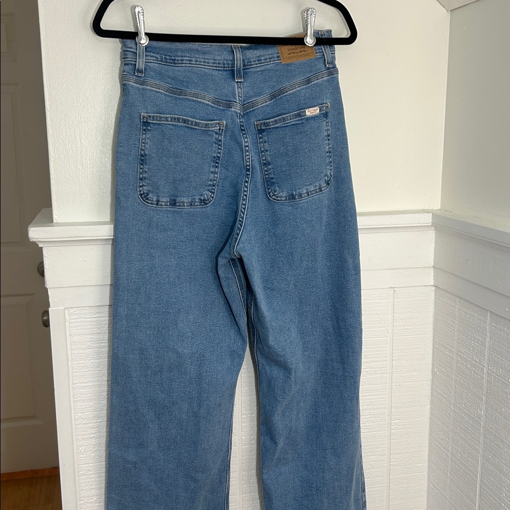 Levi Strauss Signature Heritage High Rise Loose Straight Denim Jeans size 4 - Picture 4 of 9